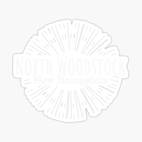 "North Woodstock, Nh Sunburst Line Art" Sticker for Sale by LouiSein