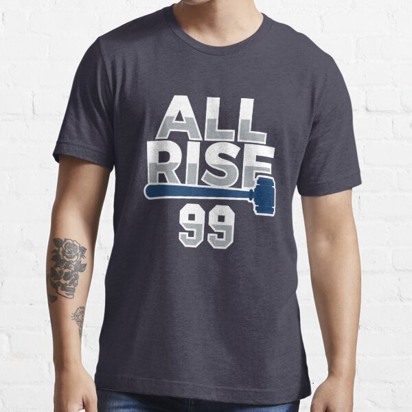 Yankees Aaron Judge All Rise T-Shirt from Homage. | Grey | Vintage Apparel from Homage.