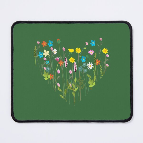 Item preview, Vintage Floral Art Wildflower Bouquet Heart designed and sold by LouiSein.