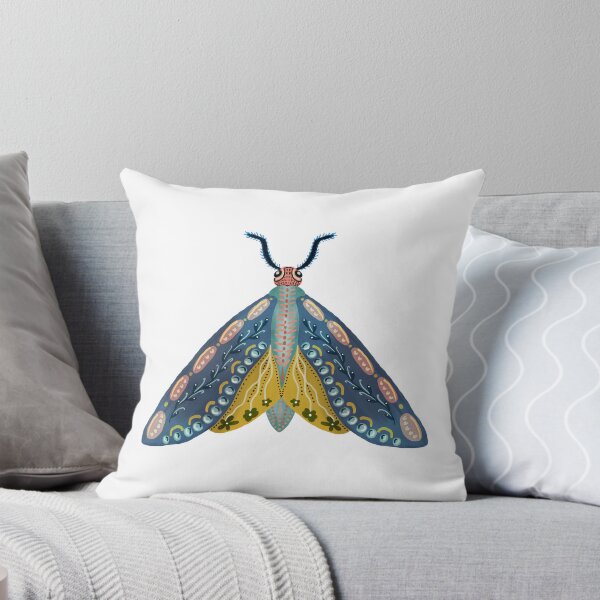 Item preview, Blue and Yellow Moth designed and sold by KoukaDesigns by Ali Sale.