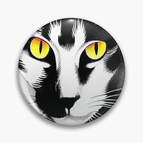 Item preview, Black and white kitty cat designed and sold by droogdionne.