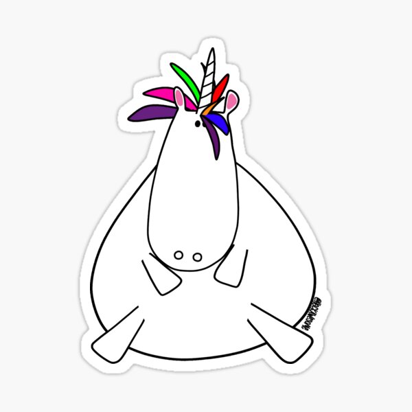 Ted The Unicorn Sticker