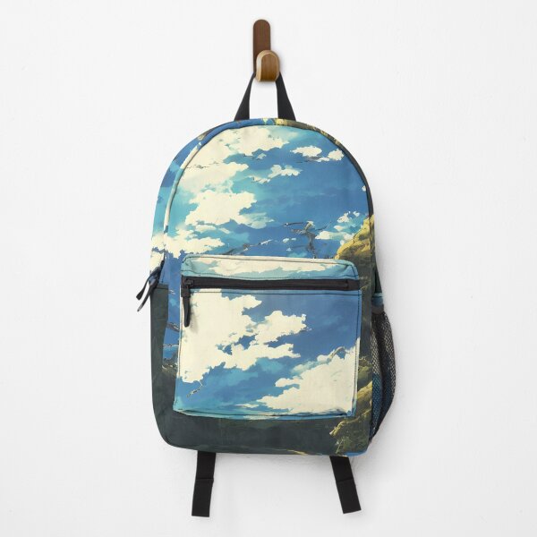 Item preview, Anime Cliff Landscape with a stunning sky and clouds designed and sold by Art-of-AI.