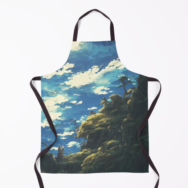 Item preview, Anime Cliff Landscape with a stunning sky and clouds designed and sold by Art-of-AI.