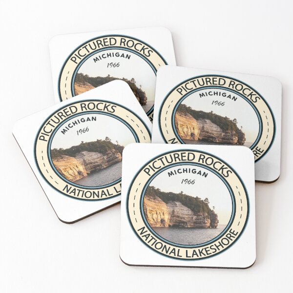 Item preview, Pictured Rocks National Lakeshore Michigan Badge designed and sold by KrisSidDesigns.