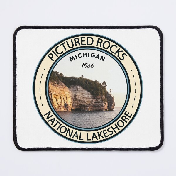 Item preview, Pictured Rocks National Lakeshore Michigan Badge designed and sold by KrisSidDesigns.