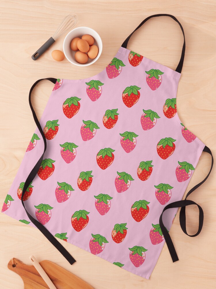 Thumbnail 1 of 6, Apron, Strawberry Milk designed and sold by sketchonic.