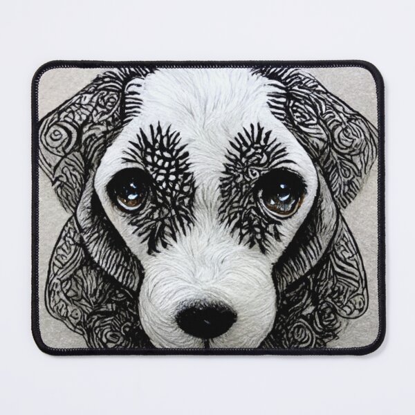 Item preview, Black and White Cute Mandala Puppy designed and sold by Mirochan80.