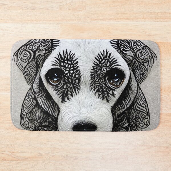 Item preview, Black and White Cute Mandala Puppy designed and sold by Mirochan80.