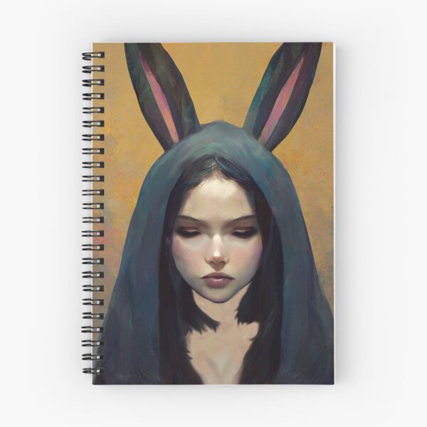 Item preview, Cute Hybrid Bunny Girl Painting designed and sold by TheFoxyWolfShop.