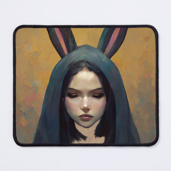 Item preview, Cute Hybrid Bunny Girl Painting designed and sold by TheFoxyWolfShop.