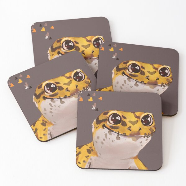 Item preview, The friendliest of faces - Leopard gecko art designed and sold by Sleepy-studio.