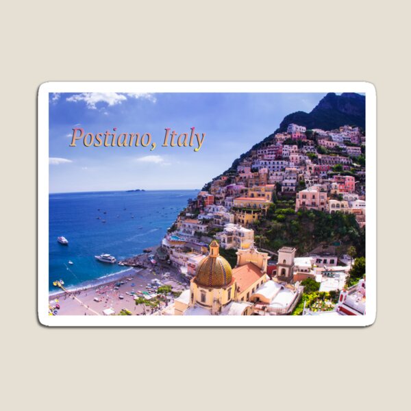 Postcard View Of Positano, Italy Magnet
