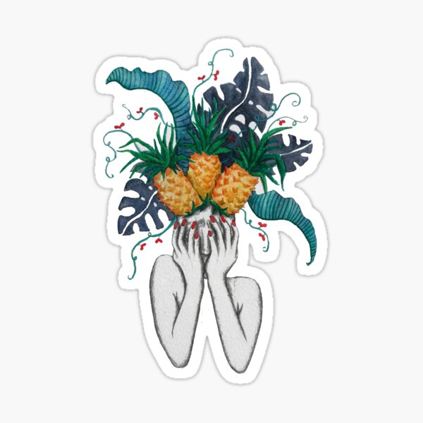 Pineapples are in my head Sticker