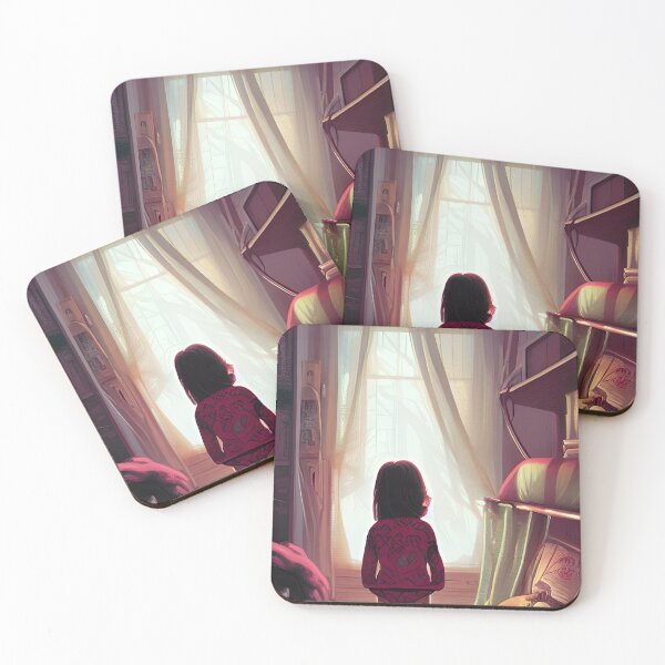 Item preview, Little Girl in Red by the Window designed and sold by PlacidHinds.