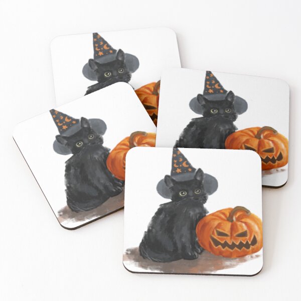 Item preview, funny cute halloween pumpkin and black cat custome designed and sold by MA design art.