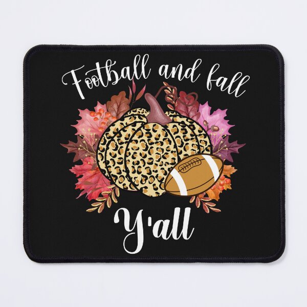 Item preview, it's football and fall y'all pumpkin leopard autumn leaves designed and sold by BeCoolArt.