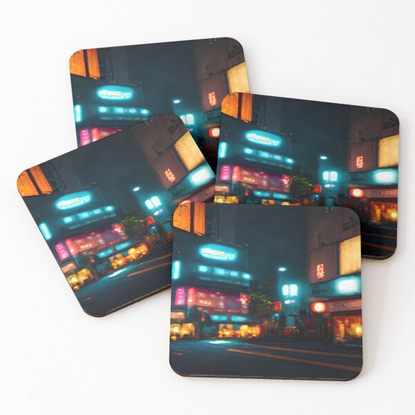 Item preview, Tokyo City Street View With Neon signs / Tokyo, Japan designed and sold by Unwind-Art-Work.