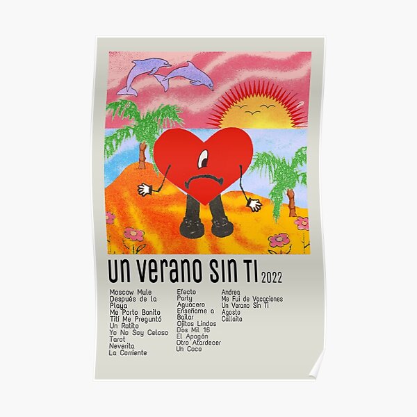 Un Verano Sin Ti Minimalist Album Poster for Sale by lindamasonn