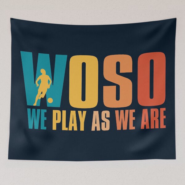 Item preview, WOSO Womens Soccer Retro Logo designed and sold by Numero14.