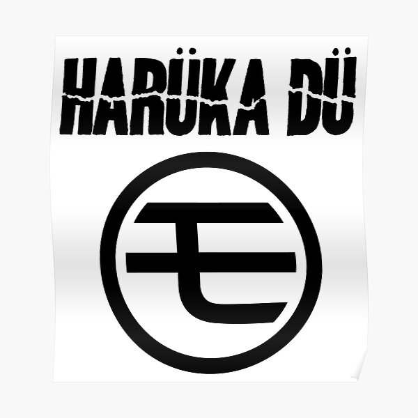 Harüka Dü - Mo Logo - Black Poster