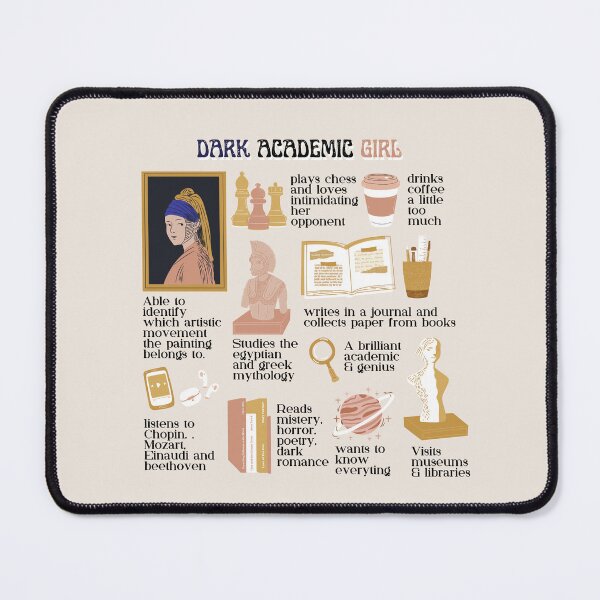 Item preview, Dark academic girl - Light background designed and sold by Athenasgirl.