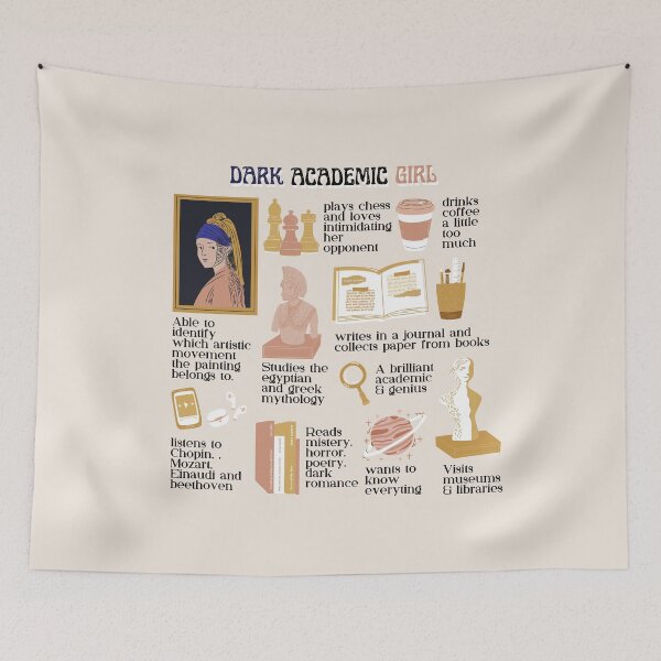 Item preview, Dark academic girl - Light background designed and sold by Athenasgirl.