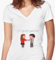 "Oh You Are Sweet Doctor" Women's Fitted V-Neck T-Shirt