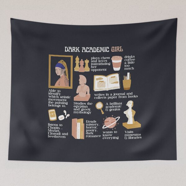 Item preview, Dark academic girl - Dark background designed and sold by Athenasgirl.