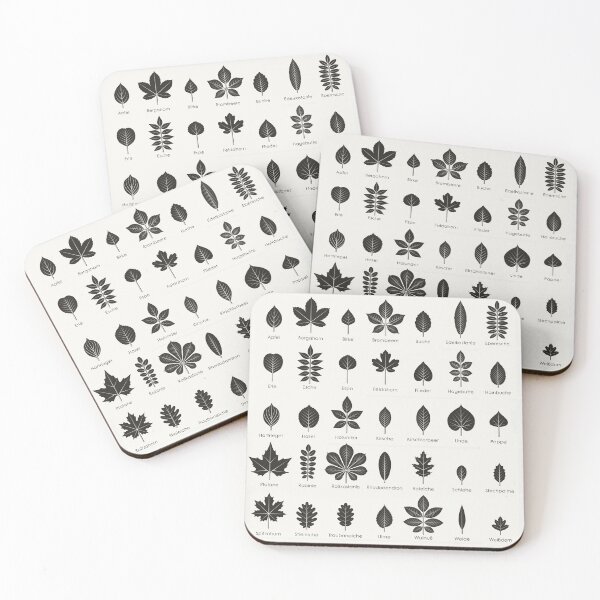 Item preview, Tree leaves and shrub leaves infographic / chart (German) designed and sold by Iris Luckhaus.