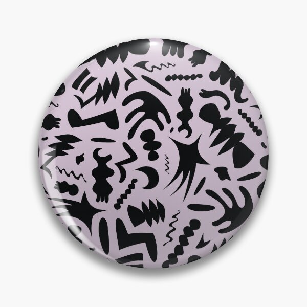 Item preview, Bichromatic pattern of simple and wavy bone shapes in lilac and black colors designed and sold by ambrojit.