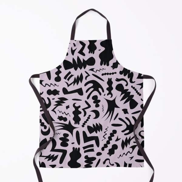 Item preview, Bichromatic pattern of simple and wavy bone shapes in lilac and black colors designed and sold by ambrojit.