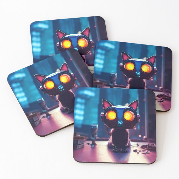 Item preview, Cyberpunk Cat 3 - Anime Kawaii Cartoon Art designed and sold by lematworks.
