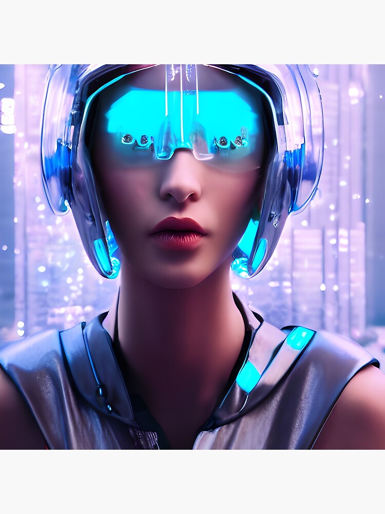 "Cyberpunk Girl neon mask" Poster for Sale by HellsBrew Redbubble