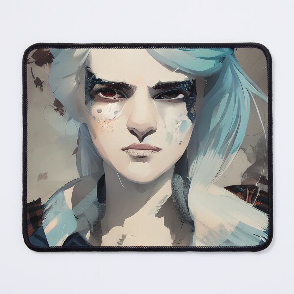 Item preview, Angry girl with white hair designed and sold by HellsBrew.