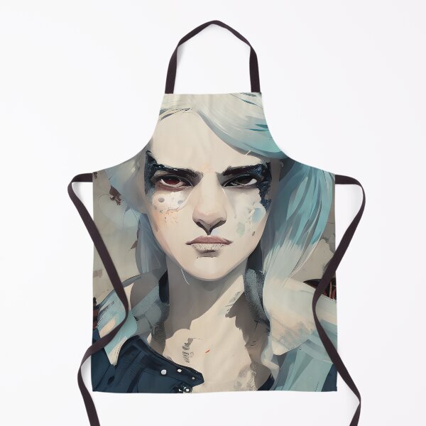 Item preview, Chica enojada con cabello blanco designed and sold by HellsBrew.