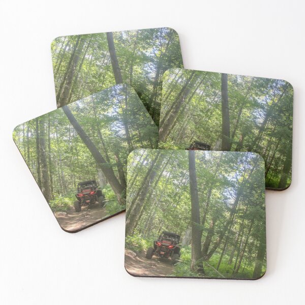 Item preview, Wheeler on trail, going under fallen tree designed and sold by Katherine Rose.