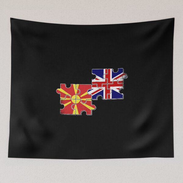 Artikelvorschau, Nordmazedonien Großbritannien Flagge Nordmazedonier Brite entworfen und verkauft von max-it-out.