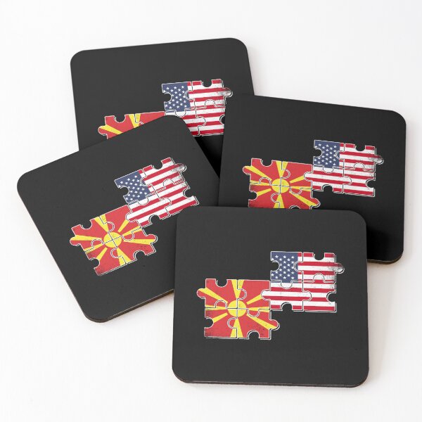 Artikelvorschau, Nordmazedonien USA Flagge Nordmazedonier Amerikaner entworfen und verkauft von max-it-out.