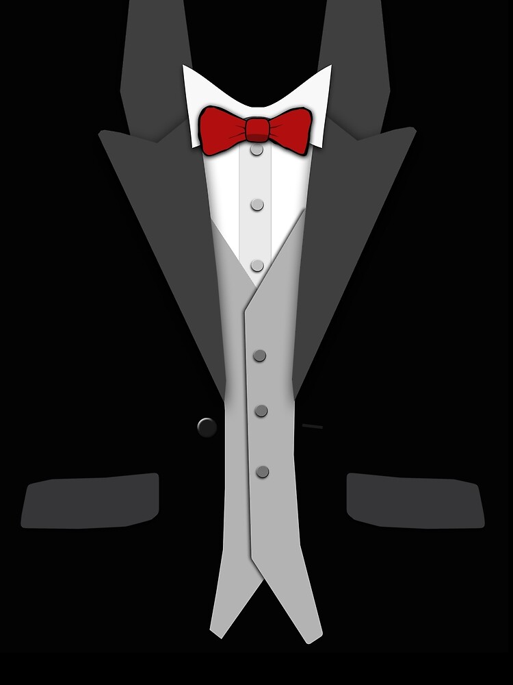 Black Tuxedo Red Bowtie and Vest Graphic T-Shirt for Sale by Jerry Lambert