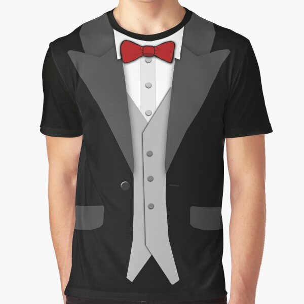 tuxedo shirt with bowtie