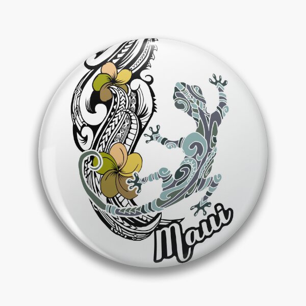 Item preview, Tiare Tribal Maui Floral And Gecko designed and sold by sunnthreads.