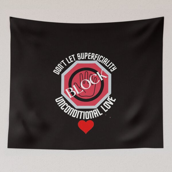 Item preview, Don't let superficiality block unconditional love [black { Real love} vs fake love shallow} designed and sold by Mammanation.
