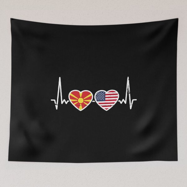 Artikelvorschau, Nordmazedonien USA Flagge Nordmazedonier Amerikaner entworfen und verkauft von max-it-out.