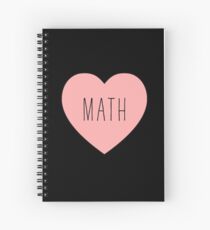 I Love Math Heart Spiral Notebook