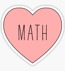 I Love Math Heart Sticker