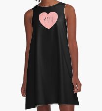I Love Math Heart A-Line Dress