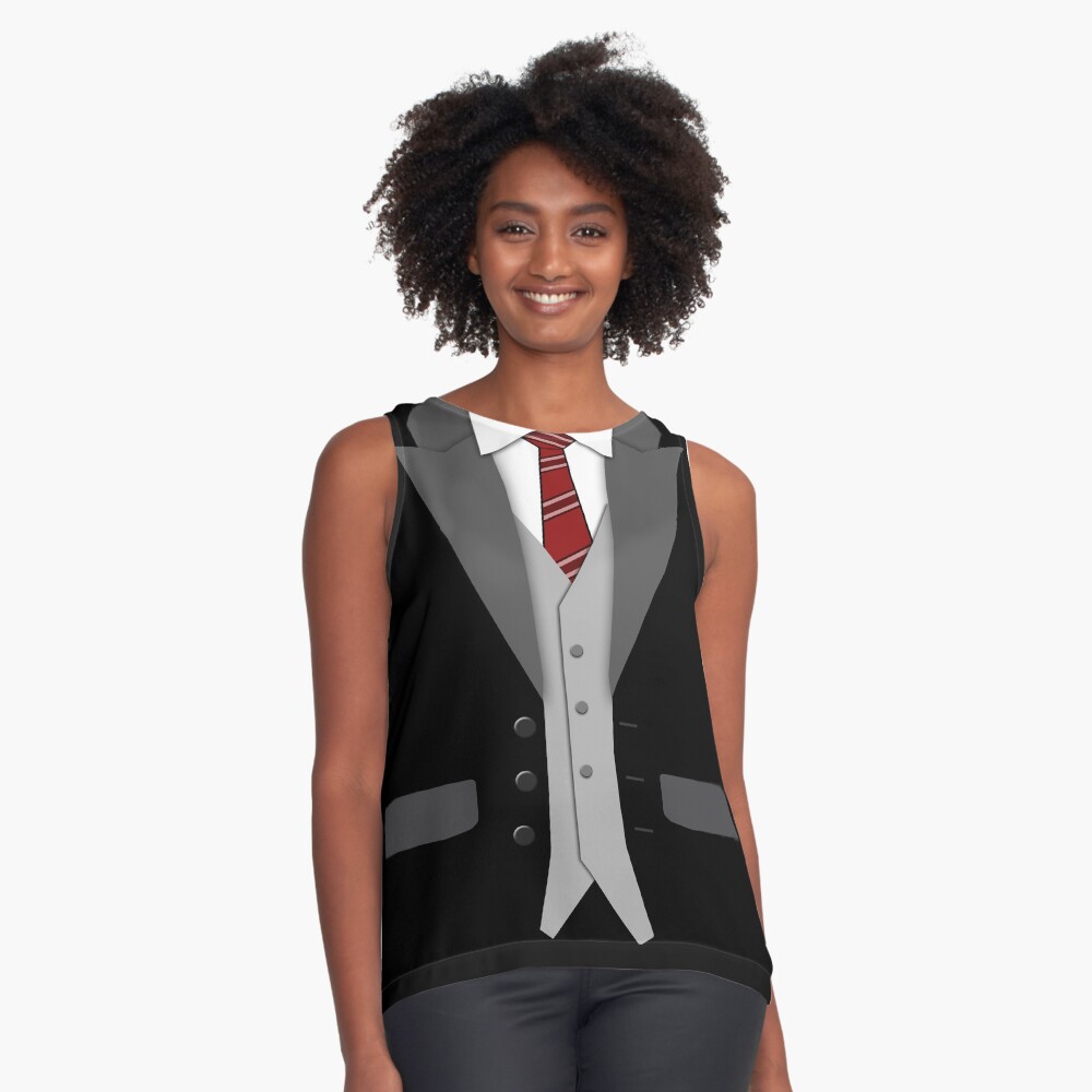 Black Suit Tie and Vest T-shirt by JerryWLambert #Aff