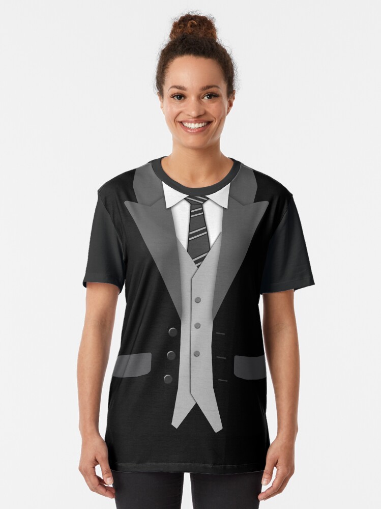 Black Suit Tie and Vest' Men's Tall T-Shirt