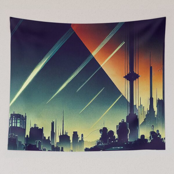 Item preview, Urban Noir Tapestry  designed and sold by Rezzmoji.